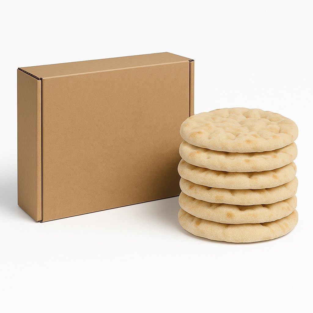 Box con 6 basi di Pinsa romana tonda al piatto